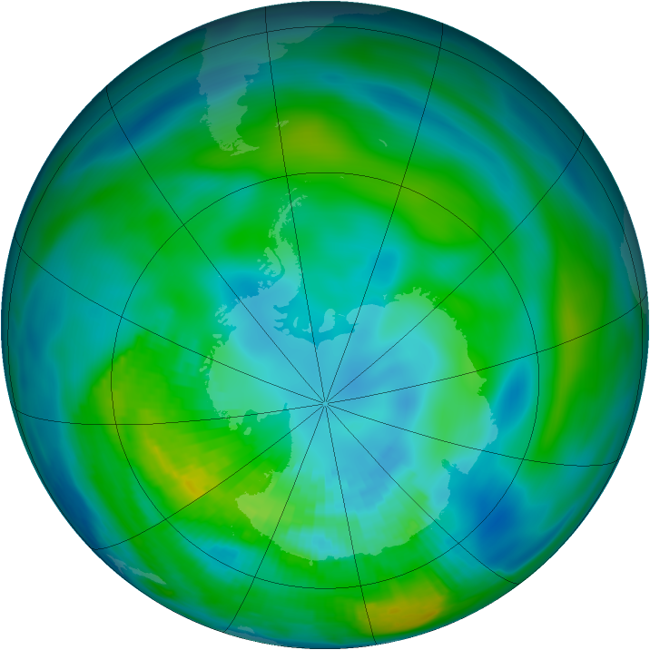 Antarctic ozone map for 29 March 1979